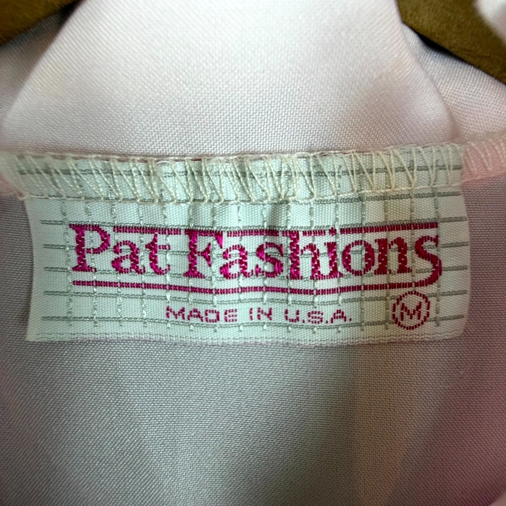 Pat Fashions Secretary Blouse Womens Medium Pink Coquette Lace Trim Girly 90s - Picture 5 of 5